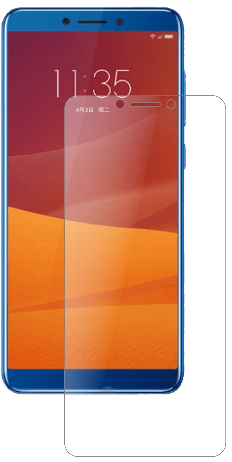 LenovoK5 Play mit aufgebrachter dipos Panzerfolie, die lästige Fingerabdrücke minimiert