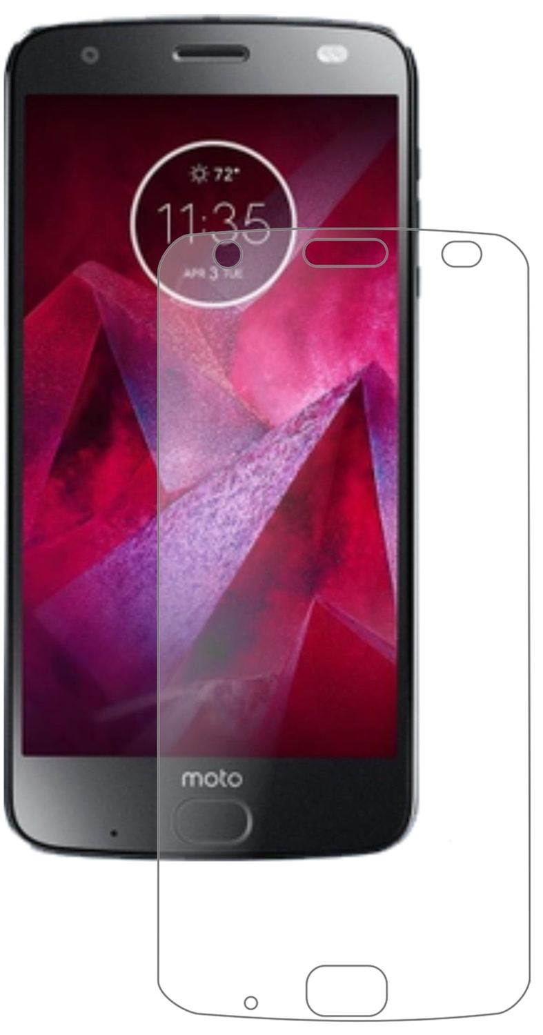 LenovoMoto Z2 Force mit aufgebrachter dipos Panzerfolie, die lästige Fingerabdrücke minimiert