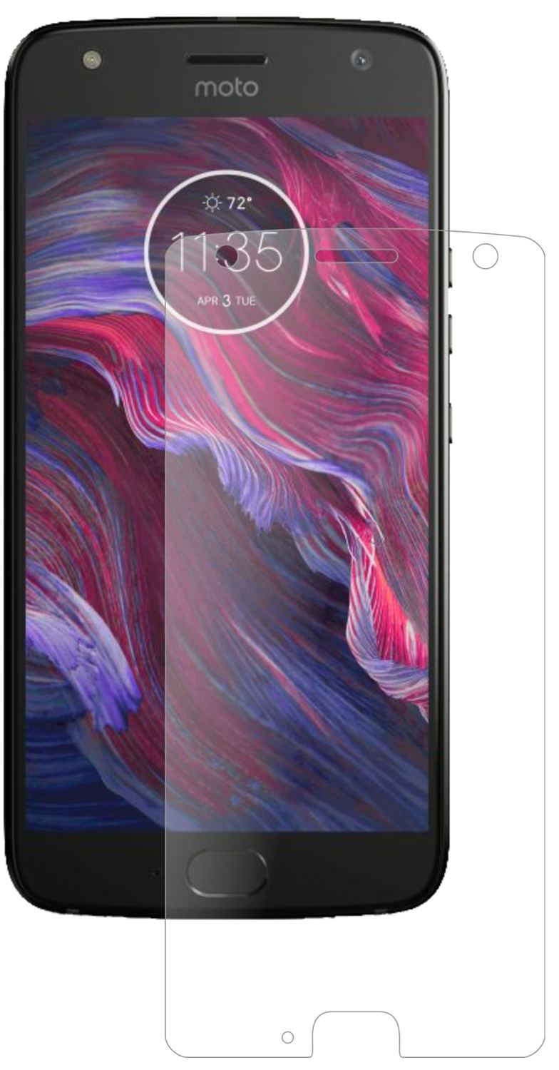 LenovoMotorola Moto X4 mit aufgebrachter dipos Panzerfolie, die lästige Fingerabdrücke minimiert