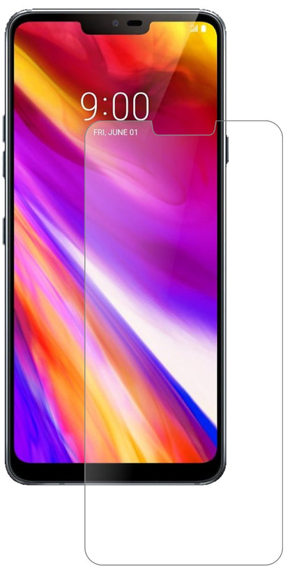 LGG7 ThinQ mit aufgebrachter dipos Panzerfolie, die lästige Fingerabdrücke minimiert