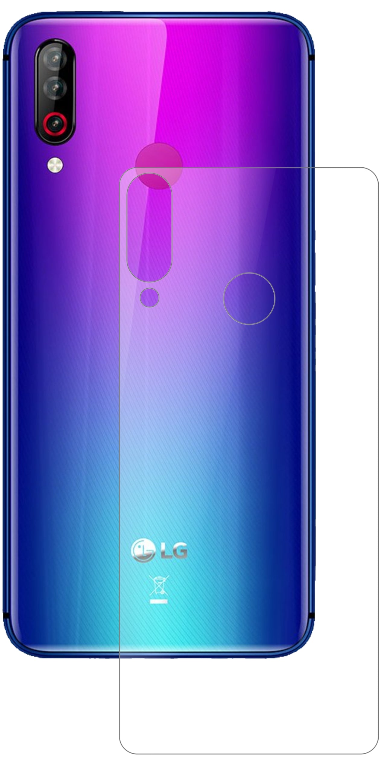 LGW30 Pro Rückseite mit aufgebrachter dipos Panzerfolie, die lästige Fingerabdrücke minimiert