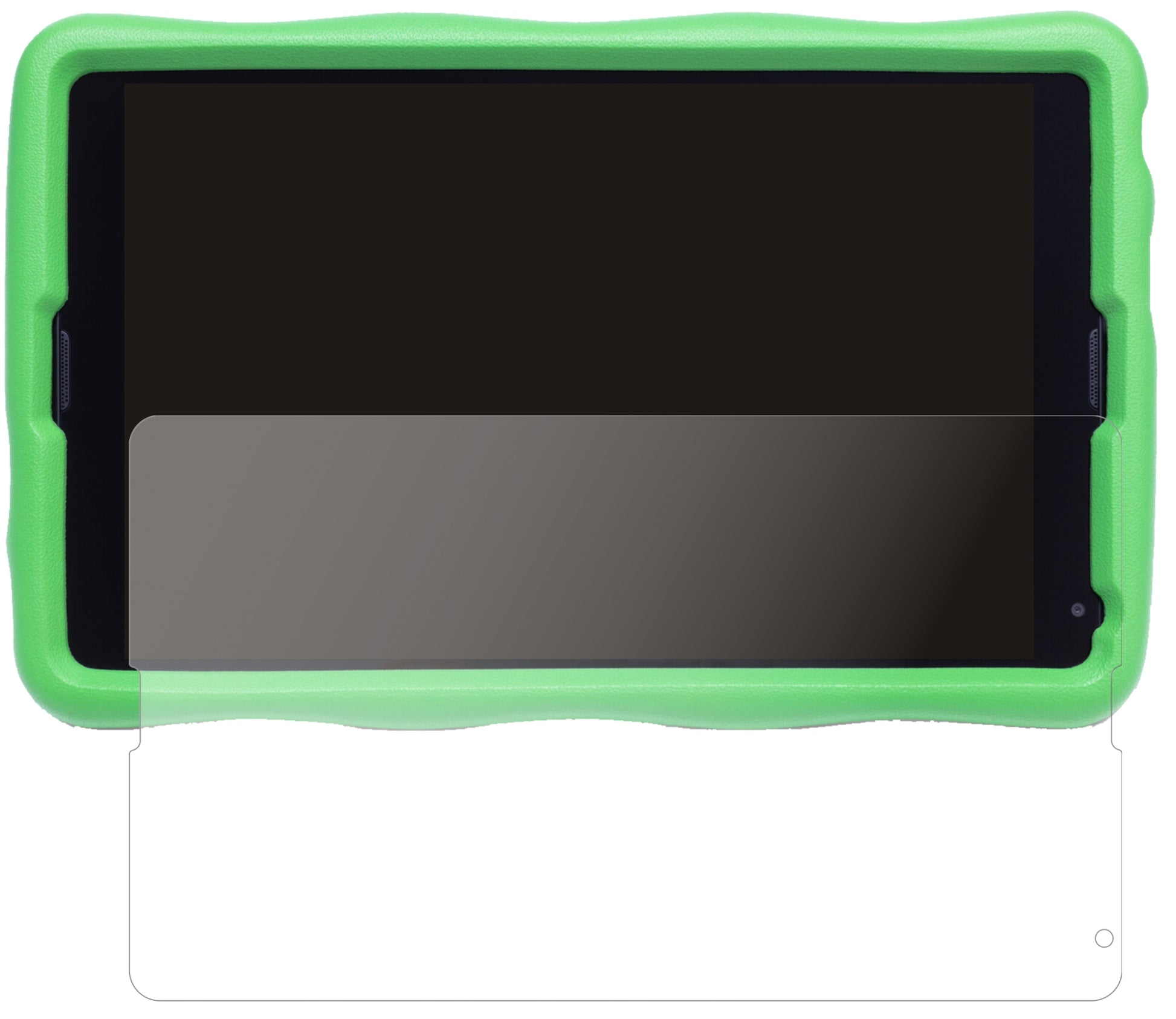 MedionKids Tablet E10440 mit aufgebrachter dipos Panzerfolie, die lästige Fingerabdrücke minimiert