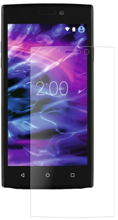 MedionLife E5005 mit aufgebrachter dipos Panzerfolie, die lästige Fingerabdrücke minimiert