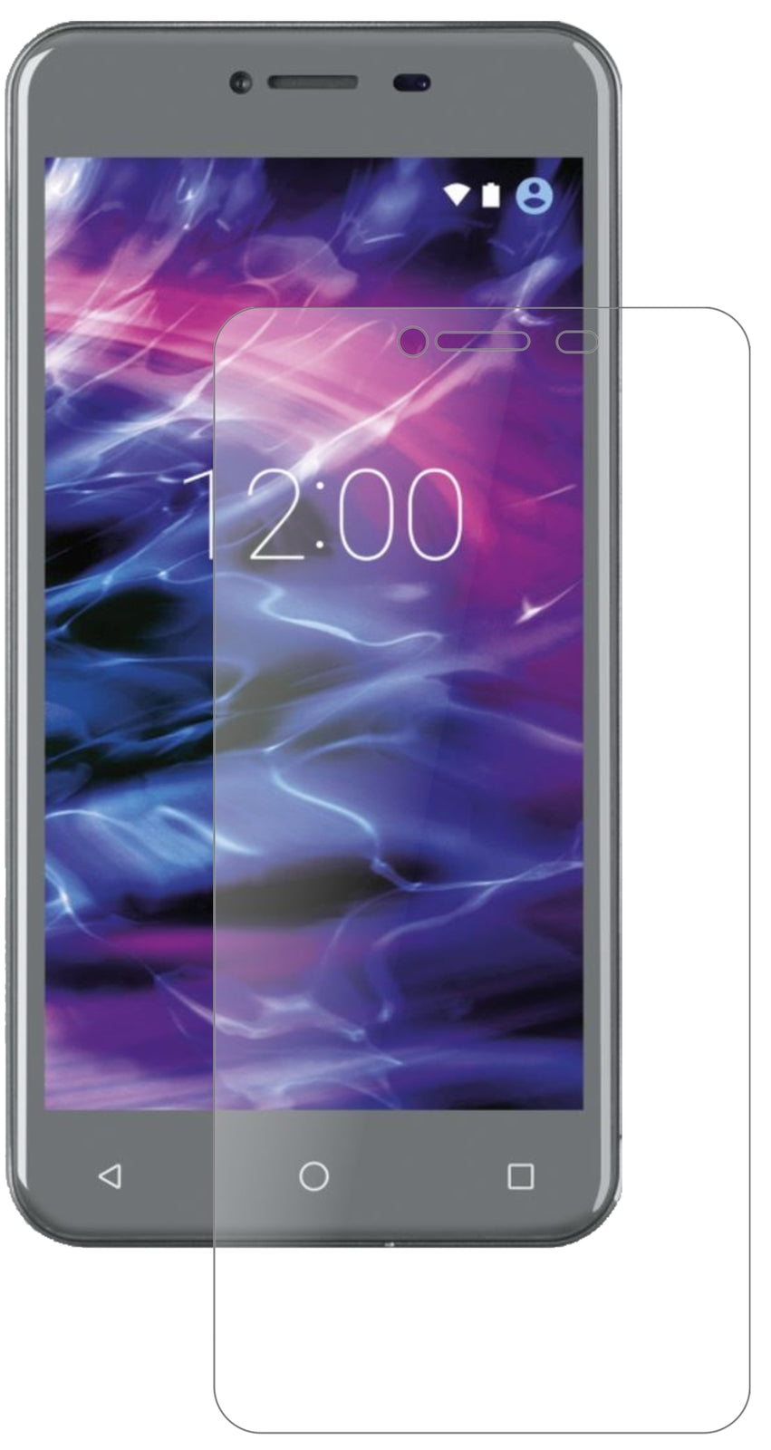 MedionLife E5008 mit aufgebrachter dipos Panzerfolie, die lästige Fingerabdrücke minimiert