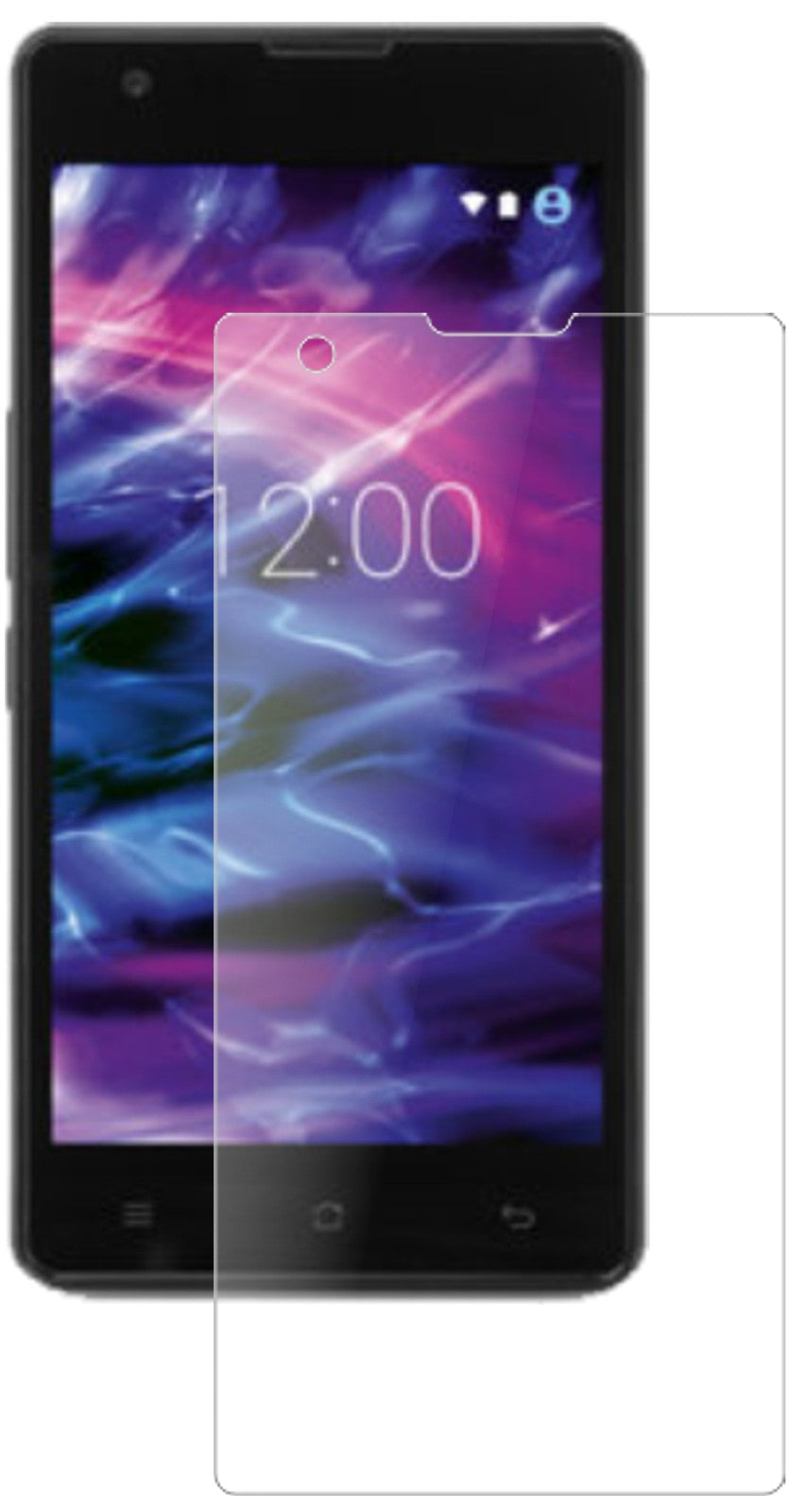 MedionLife E5020 mit aufgebrachter dipos Panzerfolie, die lästige Fingerabdrücke minimiert