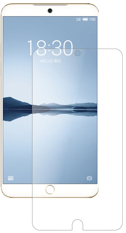 Meizu15 Plus mit aufgebrachter dipos Panzerfolie, die lästige Fingerabdrücke minimiert