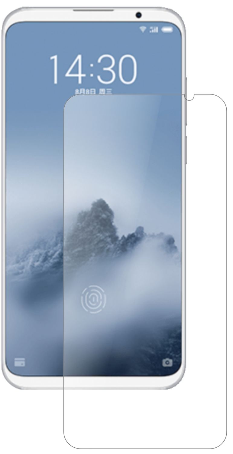 Meizu16 mit aufgebrachter dipos Panzerfolie, die lästige Fingerabdrücke minimiert