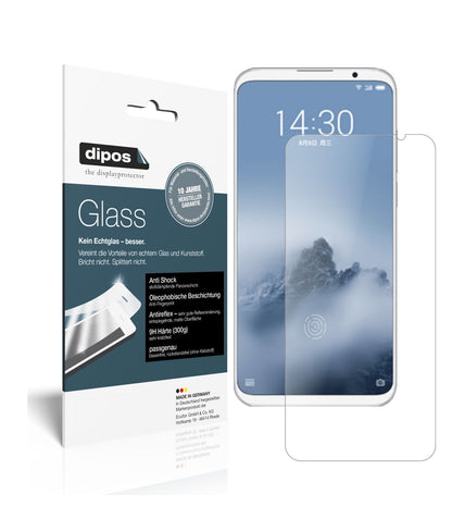 Meizu16 mit aufgebrachter dipos Panzerfolie, die lästige Fingerabdrücke minimiert