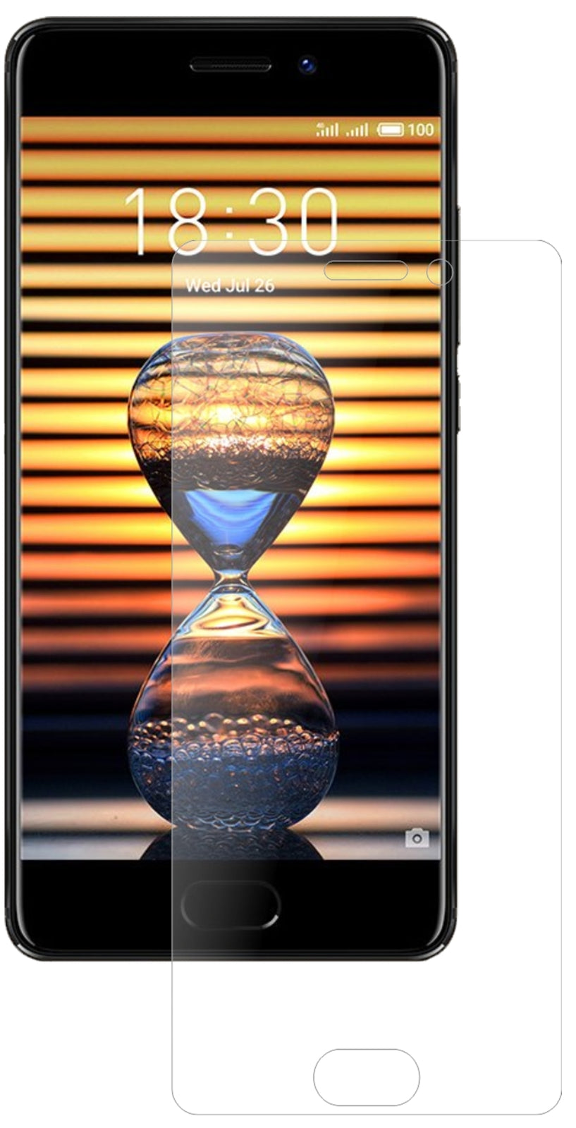 MeizuPro 7 Plus mit aufgebrachter dipos Panzerfolie, die lästige Fingerabdrücke minimiert