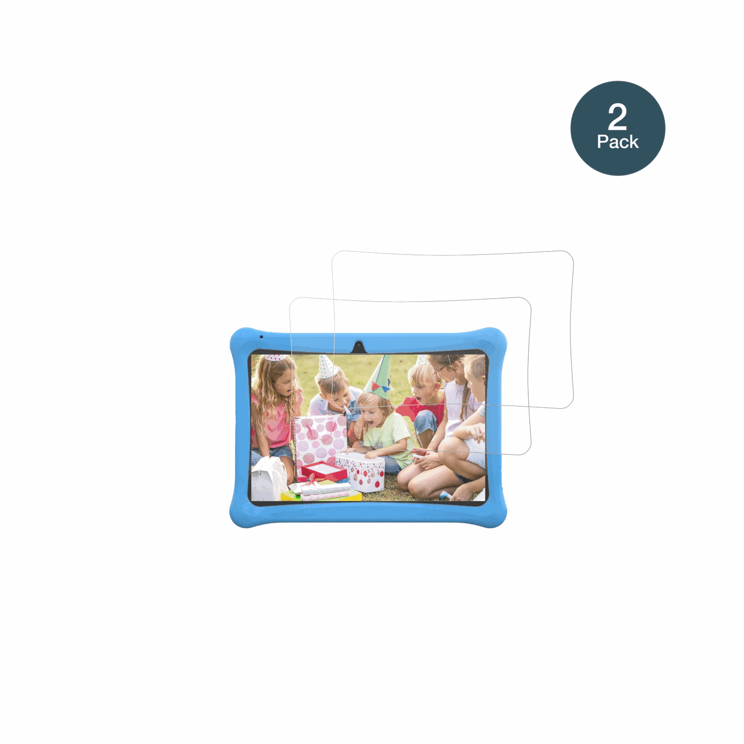 MenghuKids Tablet 10.1 mit aufgebrachter dipos Panzerfolie, die lästige Fingerabdrücke minimiert