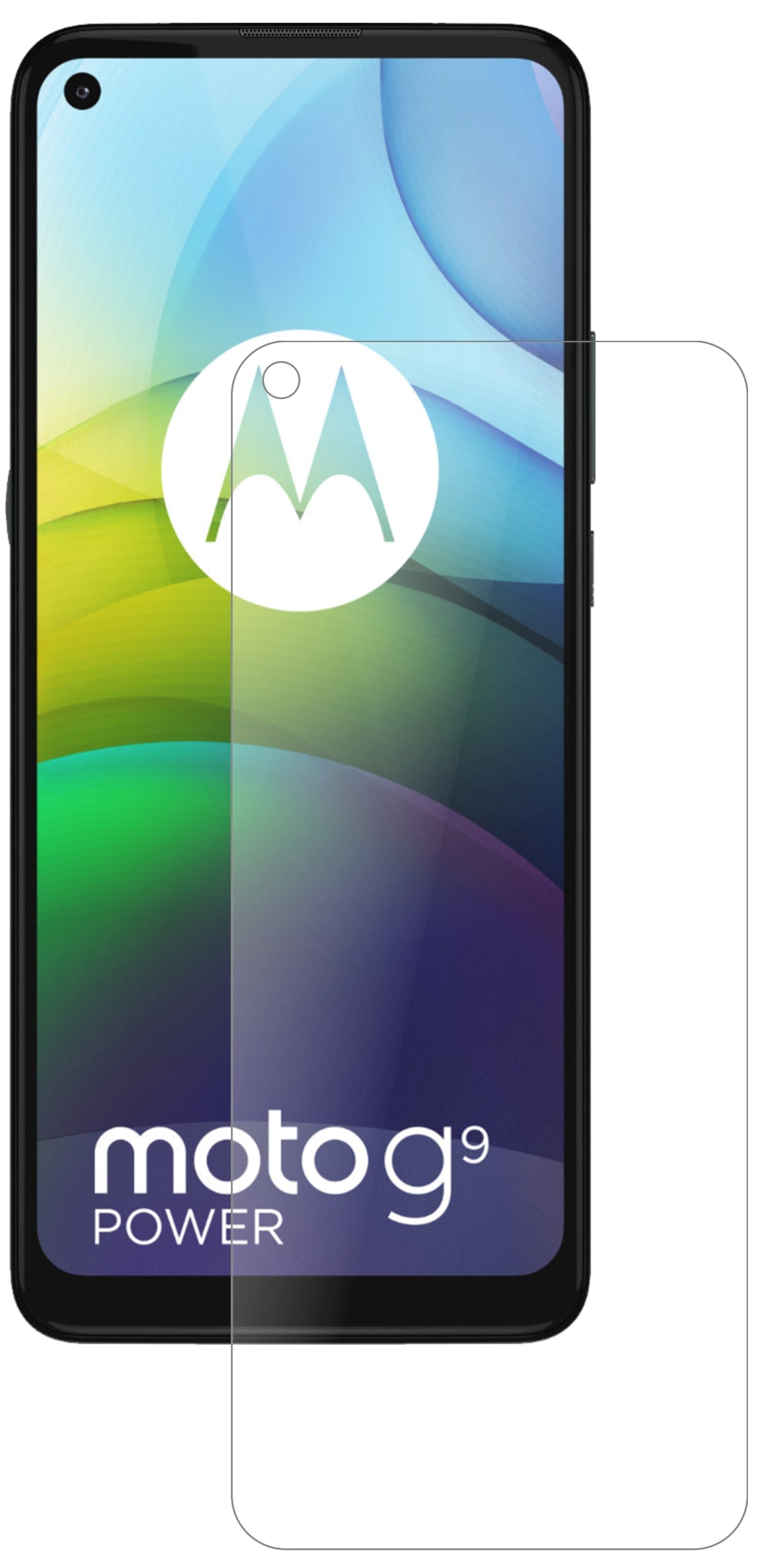 MotorolaMoto G9 Power mit aufgebrachter dipos Panzerfolie, die lästige Fingerabdrücke minimiert