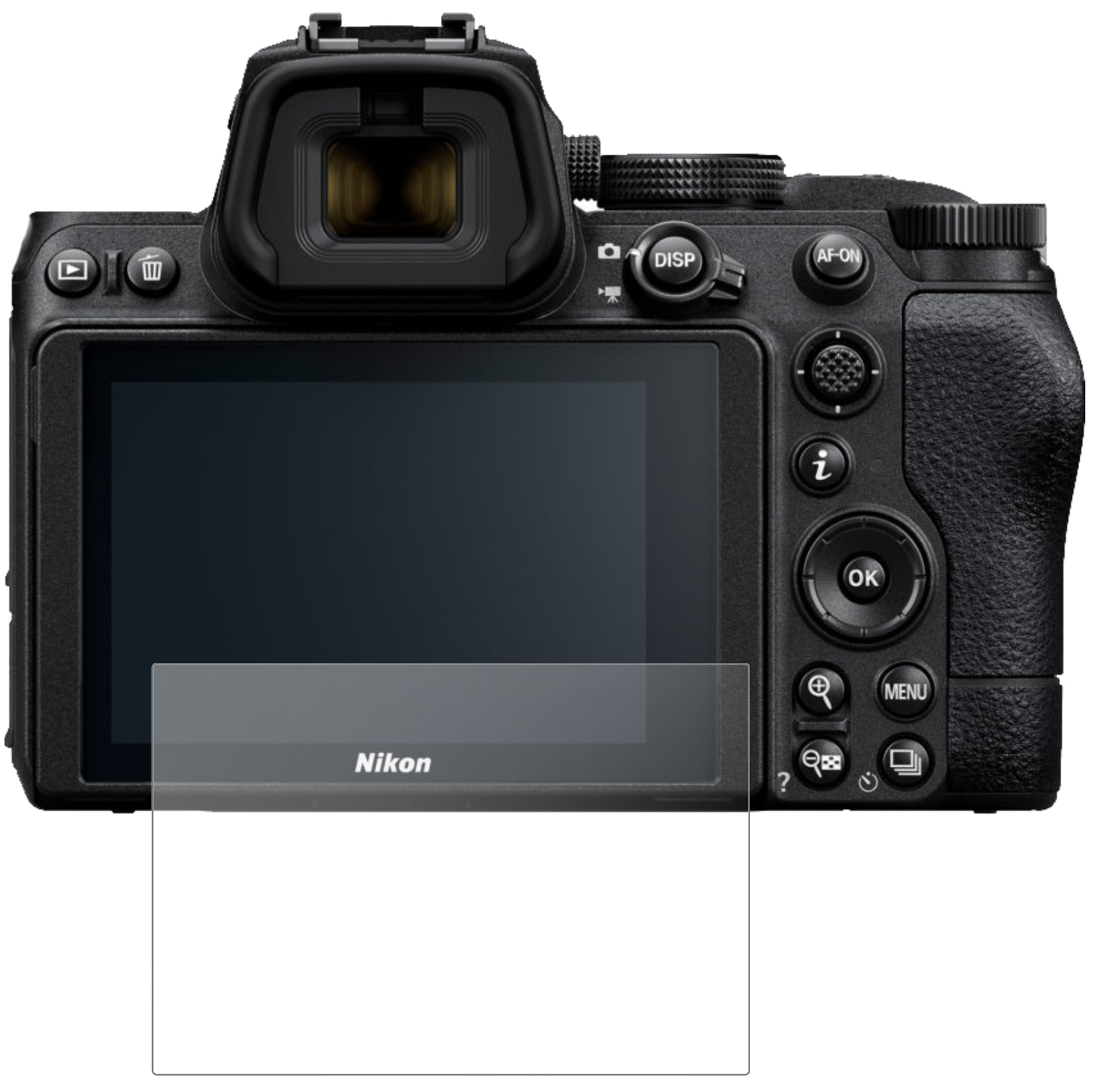 NikonZ5 mit aufgebrachter dipos Panzerfolie, die lästige Fingerabdrücke minimiert