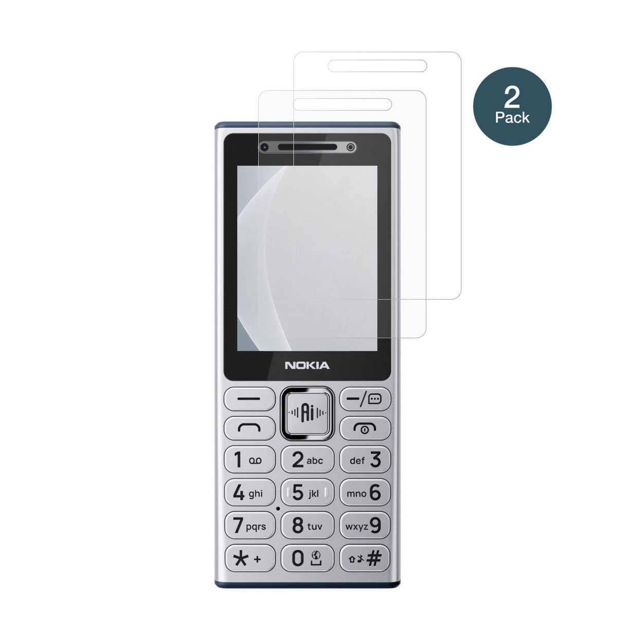 Nokia210 4G mit aufgebrachter dipos Panzerfolie, die lästige Fingerabdrücke minimiert