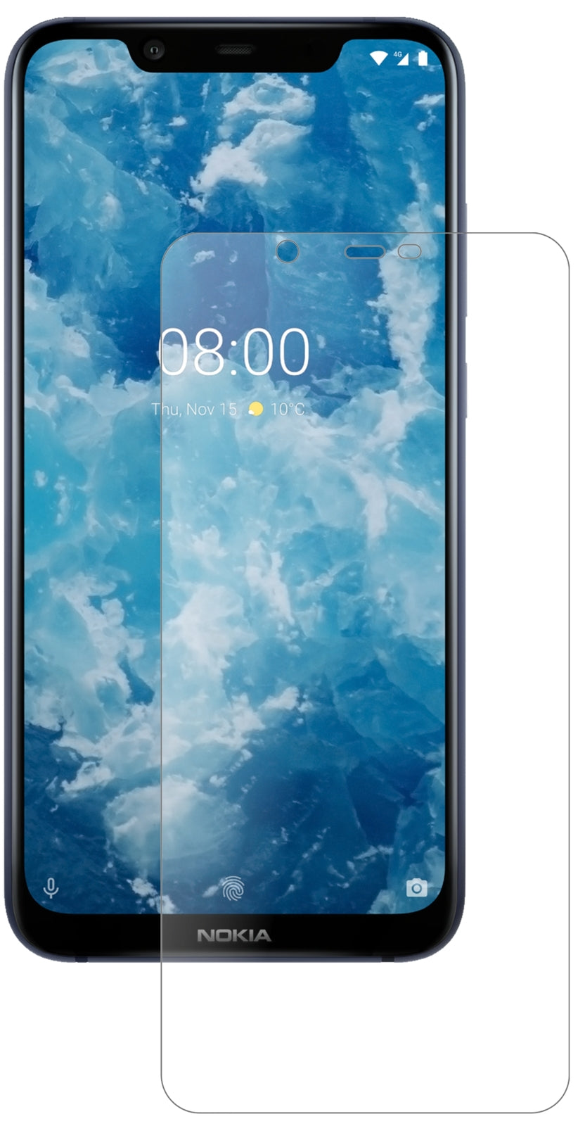Nokia46030 mit aufgebrachter dipos Panzerfolie, die lästige Fingerabdrücke minimiert