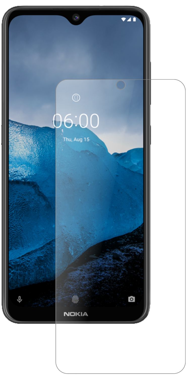 Nokia46059 mit aufgebrachter dipos Panzerfolie, die lästige Fingerabdrücke minimiert