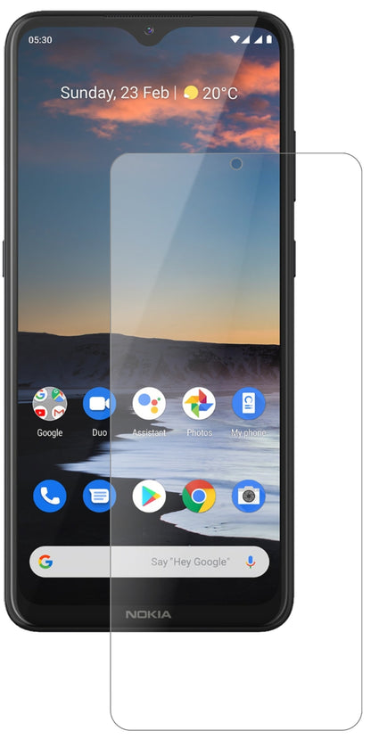 Nokia46086 mit aufgebrachter dipos Panzerfolie, die lästige Fingerabdrücke minimiert