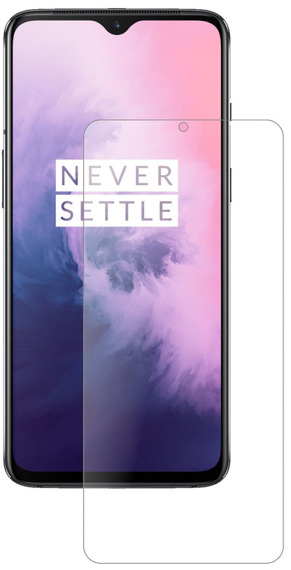 OnePlus7 mit aufgebrachter dipos Panzerfolie, die lästige Fingerabdrücke minimiert