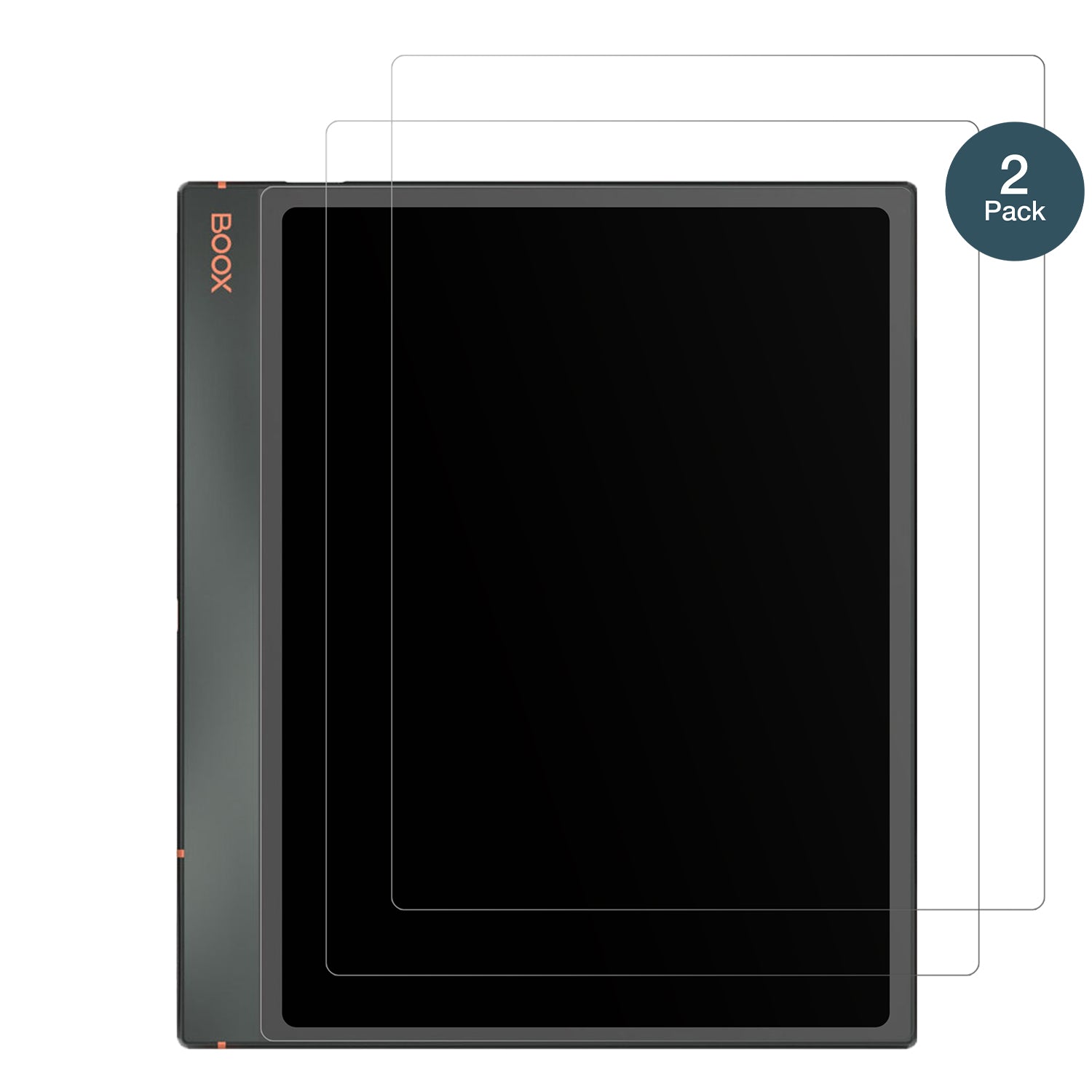 OnyxBoox Note Air3 C mit aufgebrachter dipos Panzerfolie, die lästige Fingerabdrücke minimiert
