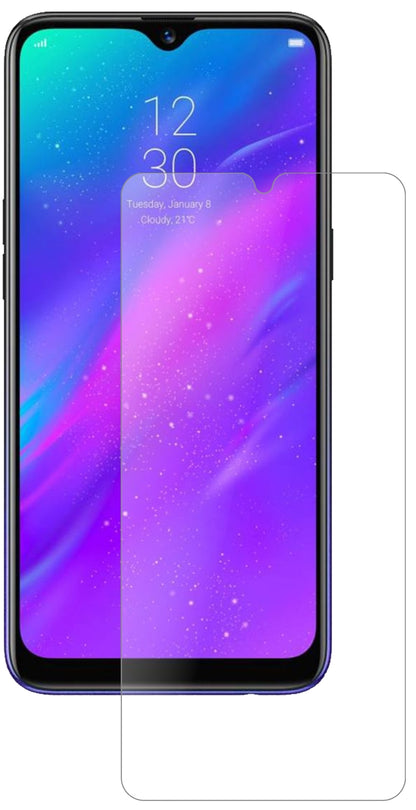 OppoRealme 3 mit aufgebrachter dipos Panzerfolie, die lästige Fingerabdrücke minimiert