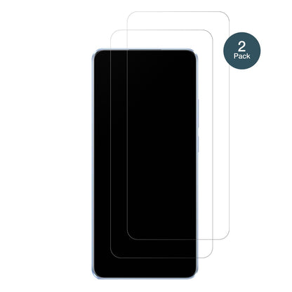 OppoReno 11F 5G mit aufgebrachter dipos Panzerfolie, die lästige Fingerabdrücke minimiert