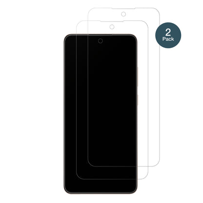 OppoReno 12FS 5G mit aufgebrachter dipos Panzerfolie, die lästige Fingerabdrücke minimiert