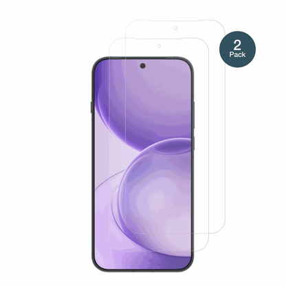 OppoReno16 Pro mit aufgebrachter dipos Panzerfolie, die lästige Fingerabdrücke minimiert