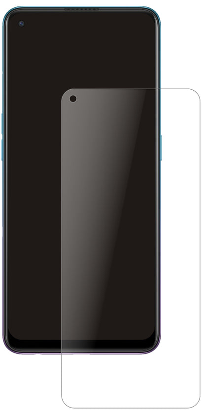 OppoReno5 5G mit aufgebrachter dipos Panzerfolie, die lästige Fingerabdrücke minimiert
