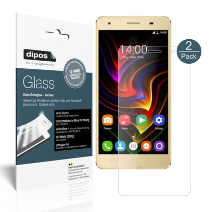 OukitelC5 Pro mit aufgebrachter dipos Panzerfolie, die lästige Fingerabdrücke minimiert