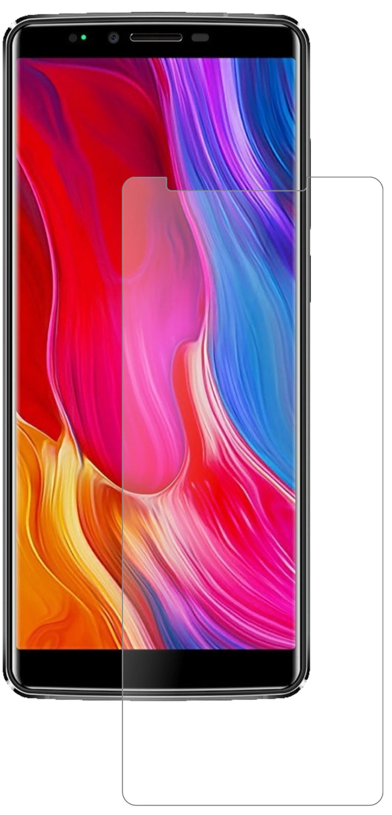 OukitelK8 mit aufgebrachter dipos Panzerfolie, die lästige Fingerabdrücke minimiert