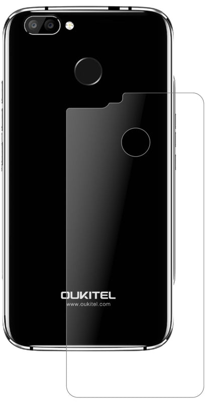 OukitelU22 Rückseite mit aufgebrachter dipos Panzerfolie, die lästige Fingerabdrücke minimiert