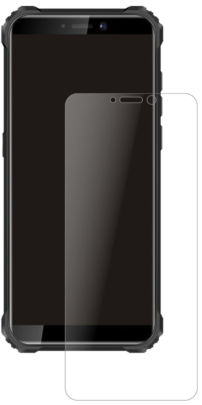 OukitelWP5 Pro (2020) mit aufgebrachter dipos Panzerfolie, die lästige Fingerabdrücke minimiert