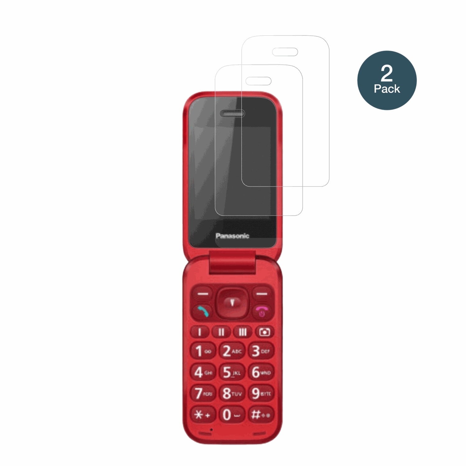 PanasonicKX-TF600 mit aufgebrachter dipos Panzerfolie, die lästige Fingerabdrücke minimiert