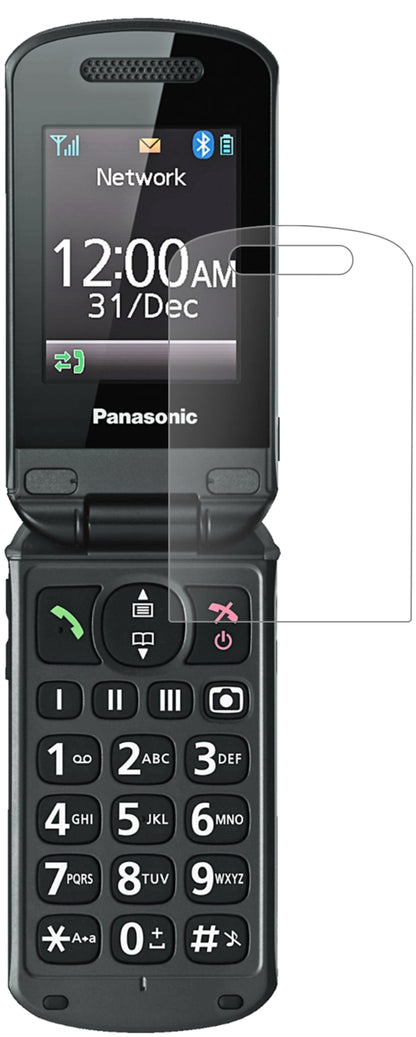 PanasonicKX-TU329 mit aufgebrachter dipos Panzerfolie, die lästige Fingerabdrücke minimiert