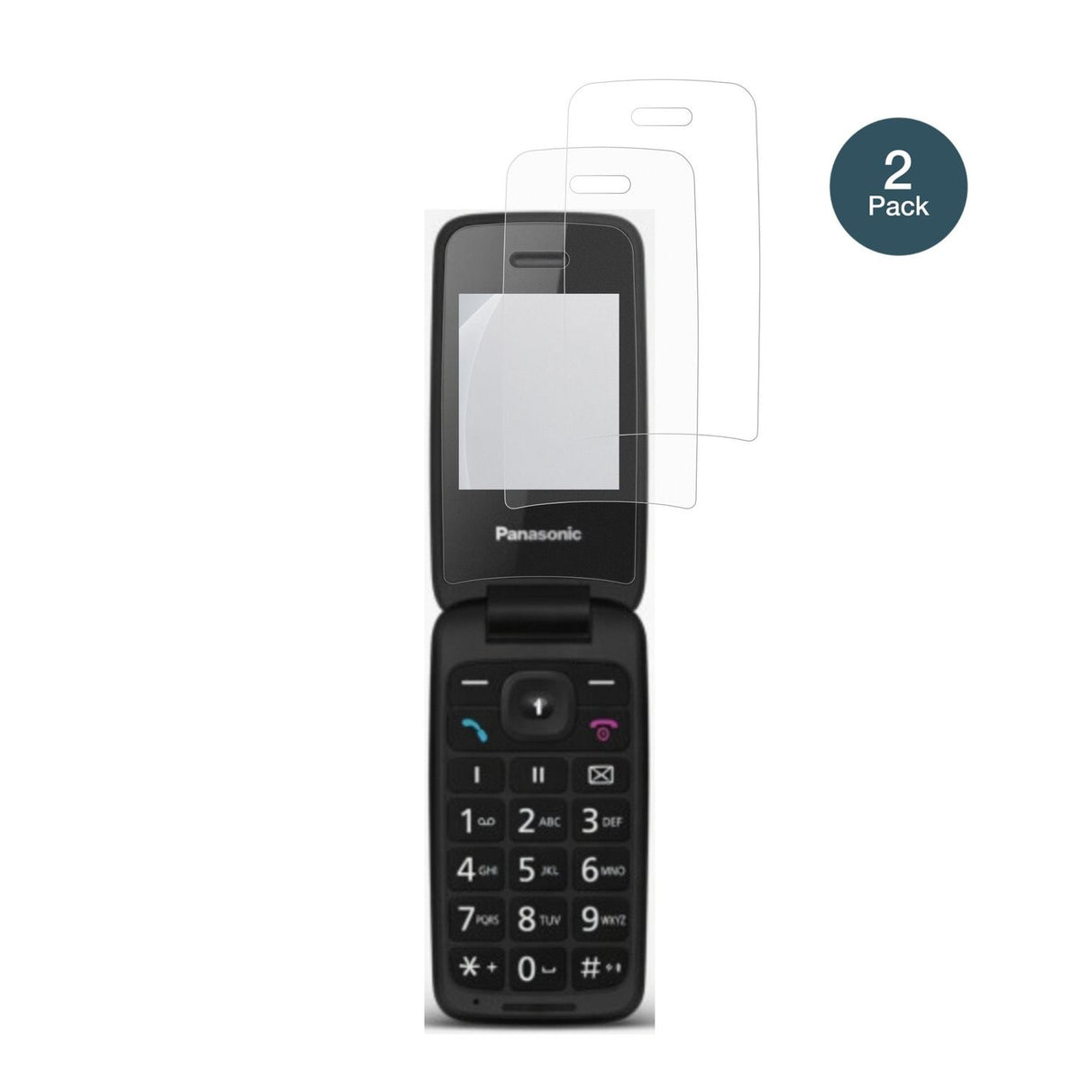 PanasonicKX-TU410 mit aufgebrachter dipos Panzerfolie, die lästige Fingerabdrücke minimiert