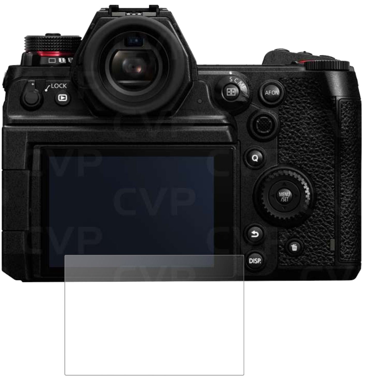 PanasonicLumix DC-S1H mit aufgebrachter dipos Panzerfolie, die lästige Fingerabdrücke minimiert