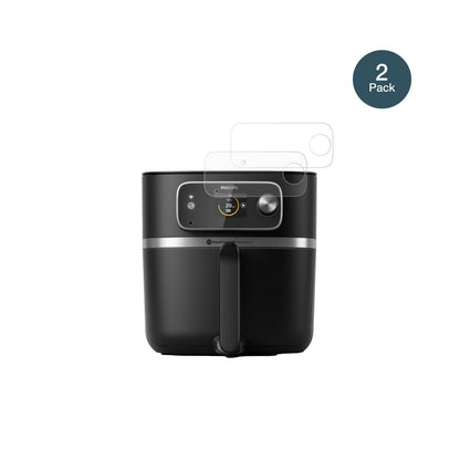 PhilipsAirfryer HD9880/90 mit aufgebrachter dipos Panzerfolie, die lästige Fingerabdrücke minimiert