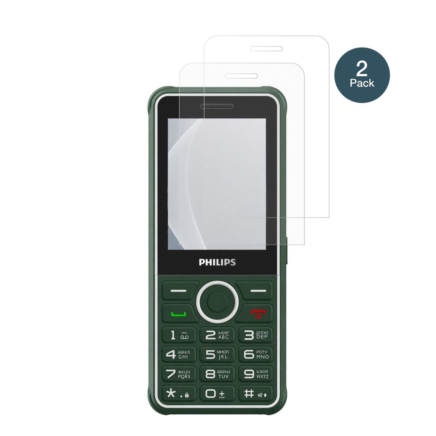 PhilipsXenium E2301 mit aufgebrachter dipos Panzerfolie, die lästige Fingerabdrücke minimiert