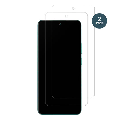 Realme14T 5G mit aufgebrachter dipos Panzerfolie, die lästige Fingerabdrücke minimiert