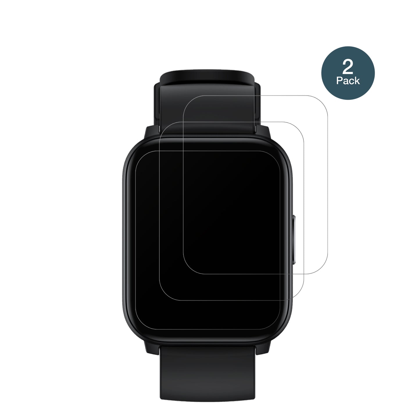 RealmeWatch S100 mit aufgebrachter dipos Panzerfolie, die lästige Fingerabdrücke minimiert