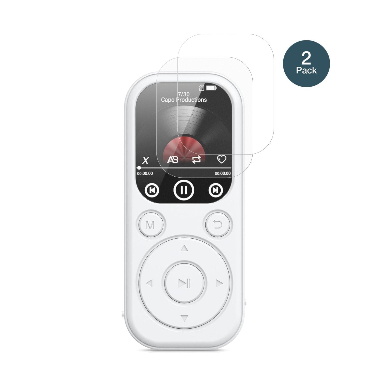 RWSRWMP301-BS MP3-Player mit aufgebrachter dipos Panzerfolie, die lästige Fingerabdrücke minimiert