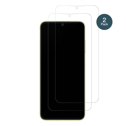 SamsungGalaxy A05s mit aufgebrachter dipos Panzerfolie, die lästige Fingerabdrücke minimiert