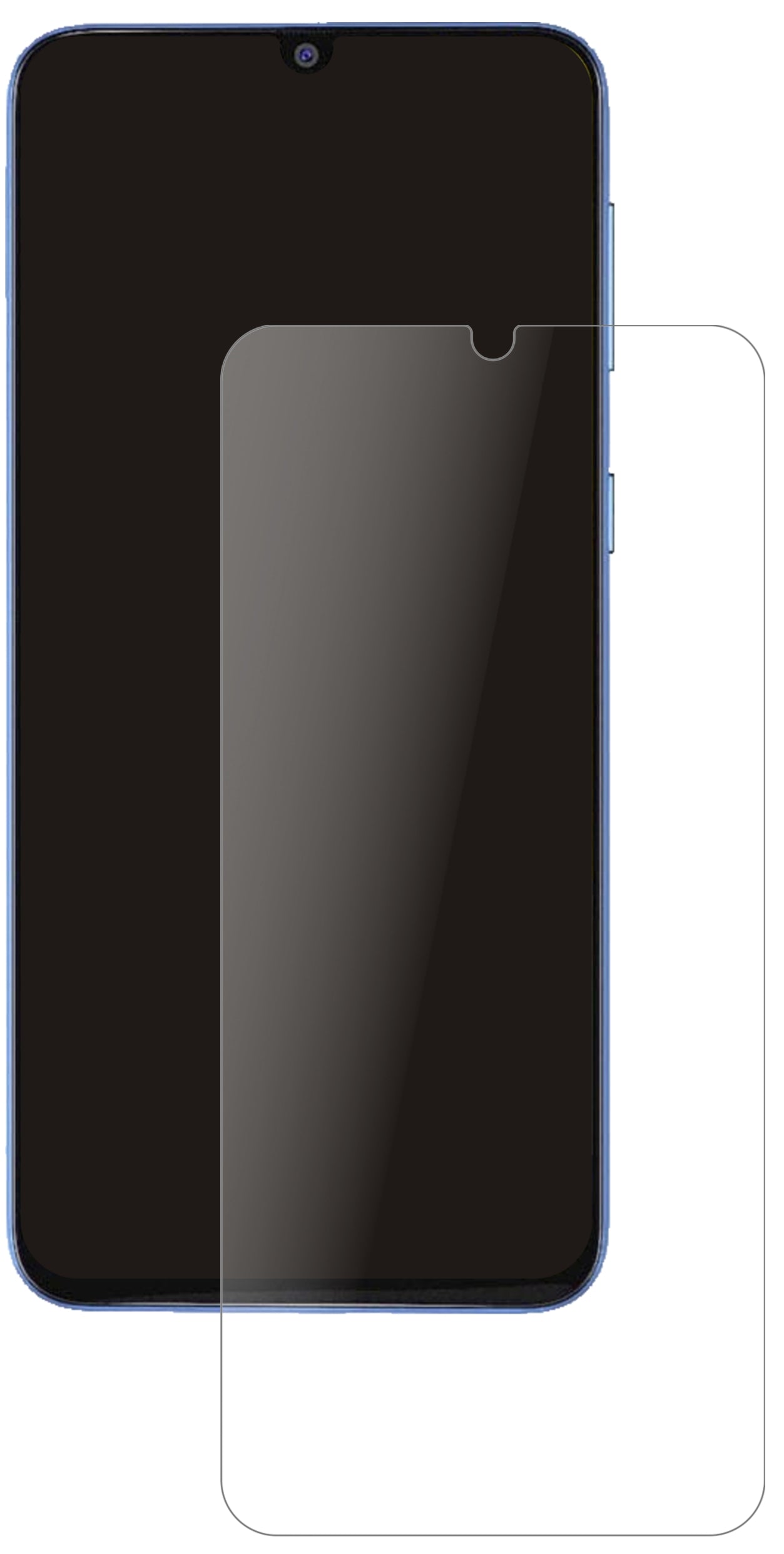 SamsungGalaxy M31 Prime mit aufgebrachter dipos Panzerfolie, die lästige Fingerabdrücke minimiert