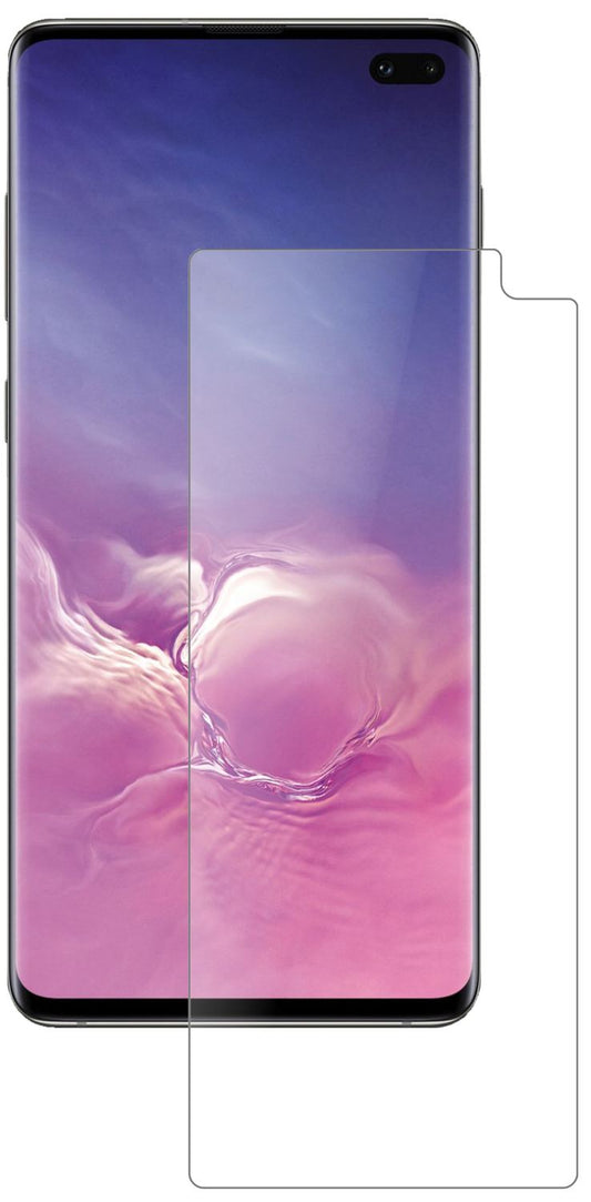 Matte Displayschutzfolie von dipos passend für Samsung Galaxy S10 Plus, 9H kratzfest und blasenfrei montiert