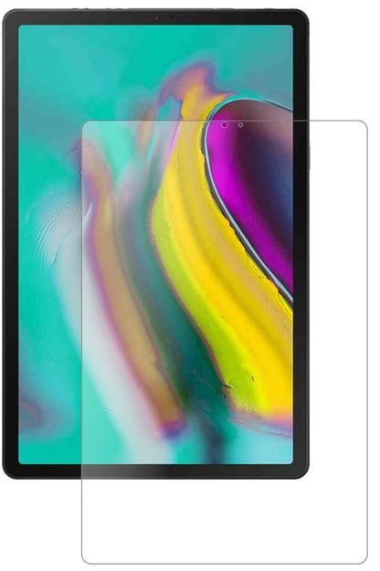 SamsungGalaxy Tab A 10.1 (2019) mit aufgebrachter dipos Panzerfolie, die lästige Fingerabdrücke minimiert