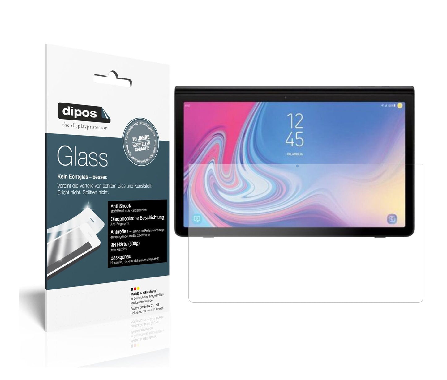 SamsungGalaxy View 2 mit aufgebrachter dipos Panzerfolie, die lästige Fingerabdrücke minimiert