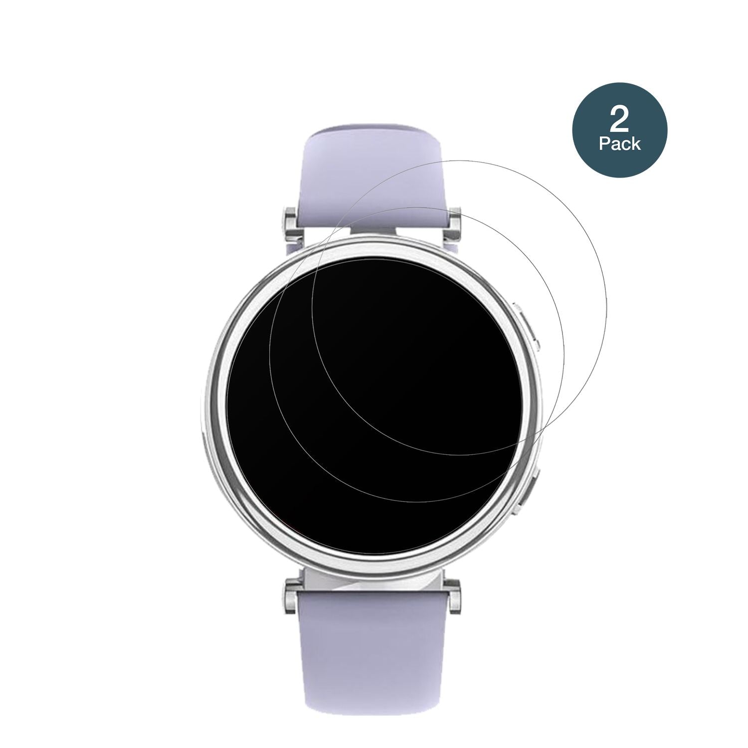 Sanorum1.27 Zoll Smartwatch mit aufgebrachter dipos Panzerfolie, die lästige Fingerabdrücke minimiert