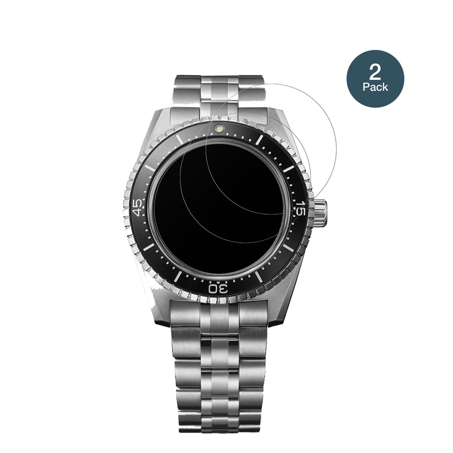 SeikoProspex Ladies Marine Sports mit aufgebrachter dipos Panzerfolie, die lästige Fingerabdrücke minimiert