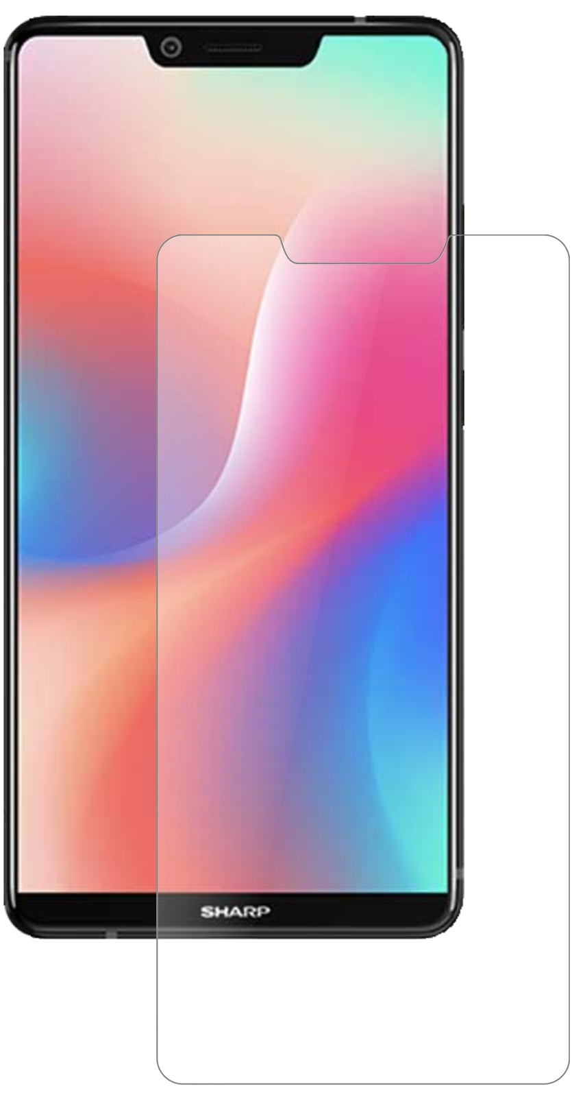 SharpAquos S3 High Edition mit aufgebrachter dipos Panzerfolie, die lästige Fingerabdrücke minimiert