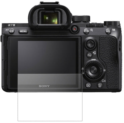 SonyAlpha 7C mit aufgebrachter dipos Panzerfolie, die lästige Fingerabdrücke minimiert