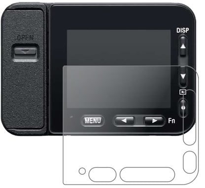 SonyDSC-RX0M2 mit aufgebrachter dipos Panzerfolie, die lästige Fingerabdrücke minimiert